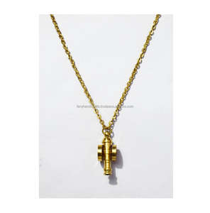 Collar Vintage de cobre de alta calidad, colgante de cobre de latón, anillos en forma de telescopio, collar, pulsera, joyería de acero inoxidable - Product Image 6