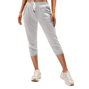 Wholesale Drawstring Track <b>Pants</b> Streetwear Sweatpants Solid Color Dyed Cotton Fleece Color Block Trousers Women's Sweatpants - Product Image 4