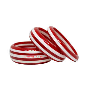 Rojo blanco hecho a mano de la joyería brazalete pulsera - Product Image 1