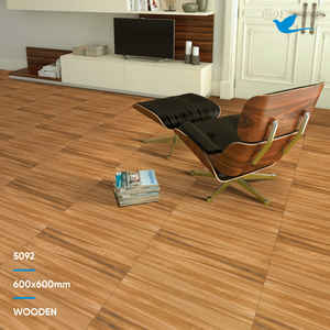 Carrelage en porcelaine de marbre conception moderne, carreaux en bois, en céramique, de couleur marron, 60x60cm, carreaux en céramique - Product Image 2
