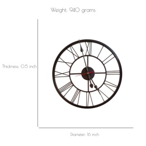 Wholesale Price Iconic Modern Design Black Metal Wall <b>Clock</b> for Living Room or Office Space Manufactured by Largest Company - Product Image 2