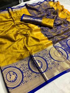 Indio katan saree último diseñador de ropa de fiesta de boda de las mujeres, desgaste georgette de seda bordado sari con blusa - Product Image 5