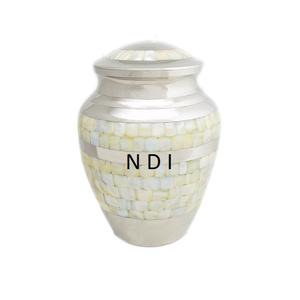 Mother of Pearl Design Adult Ashes Brass Metal Cremation <b>Urns</b> <b>Large</b> Selling Adult Ashes Memorial <b>Urns</b> Cremation <b>Urns</b> - Product Image 1