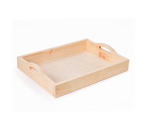 Plateau de service rectangulaire en bois, design simple, pour thé et café, pour la cuisine et la maison - Product Image 2