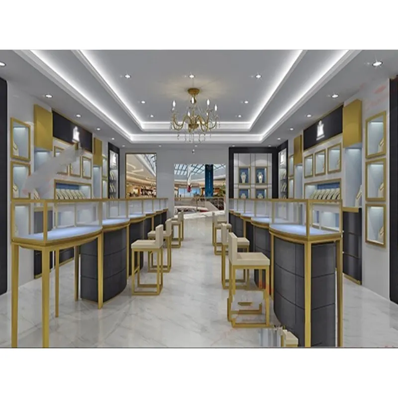 Manufacturer of Showcase For Jewelry Shop Luxury Glass Jewelry Shop Display Showcase