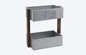 Le plus récent support d'outils de cuisine galvanisé à 2 niveaux de conception, parfait pour des solutions de stockage et d'organisation élégantes - Product Image 2