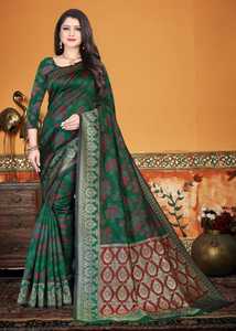 La plupart des derniers vêtements de réception choisis Vichitra soie broderie travail Saree avec chemisier pièce femmes indiennes portent pas cher bas prix Surat Apparel - Product Image 2