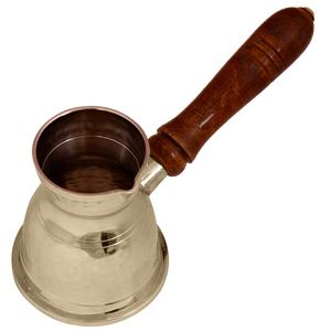 Cafetera de latón turco con mango de madera, gran oferta - Product Image 1