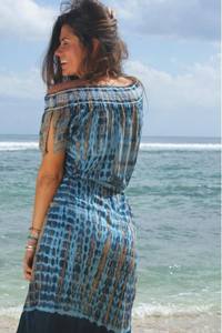 Robe longue Boho à épaules dénudées ou à épaules dénudées ou robe de plage avec fente latérale - Product Image 2