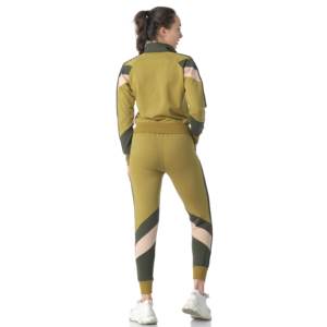 Chándal para mujer, conjunto de dos piezas con cremallera, manga larga y pantalones largos para trotar, informal, estampado - Product Image 4