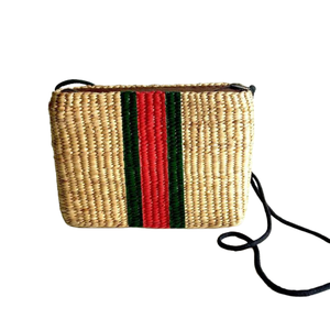 Pintado a mano de jacinto de agua bolsa de playa tejidas a mano paja bolso tejido bolso de paja - Product Image 2