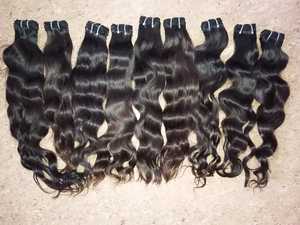 Indian Temple Single Drawn Virgin Remy Hair Extensions 8 Inches Straight <b>Body</b> <b>Wave</b> Shed-Resistant Soft Natural Color Human Hair - Product Image 2