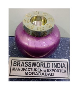 สีส้มชาแสงสัตว์เลี้ยงฌาปนกิจศพ Urn อุปกรณ์โดย Brassworld อินเดีย - Product Image 6