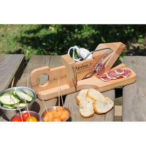 Trancheuse à saucisses écologique et durable, <span class=keywords><strong>planche</strong></span> à <span class=keywords><strong>découper</strong></span> en bambou pour chorizo et salami, épaisseur personnalisée - Product Image 1