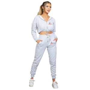 2020 última moda marca mujeres Crop Top sudaderas con capucha con Panel DE TRABAJO Casual Wear sudaderas con capucha - Product Image 1