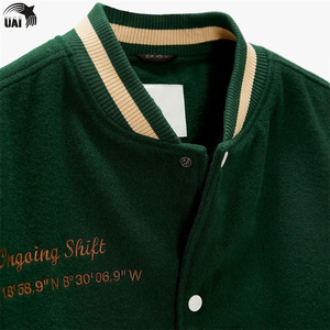 Handmade Men's Winter Collegiate <b>Black</b> Varsity <b>Jacket</b> 100% Cotton Leather Sleeves Breathable Windproof Letterman Baseball Style - Product Image 5