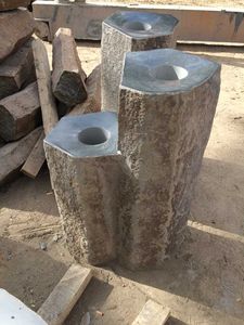 Fontaine d'eau décorative de pilier de basalte de roche naturelle d'extérieur pour <span class=keywords><strong>les</strong></span> parcs pelouse arrière-cour - Product Image 5