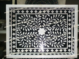 รูปแบบการฝังเรซิ่นอะคริลิคสำหรับห้องครัวอาหารแรงบันดาลใจจากอินเดียถาดเสิร์ฟทำด้วยมือของแม่ - Product Image 2