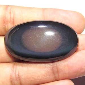 พลอยออบซิเดียนแบบเรียบทรงหลวมทรงรีขัดเงาสวยงามผลิตจากธรรมชาติ - Product Image 3
