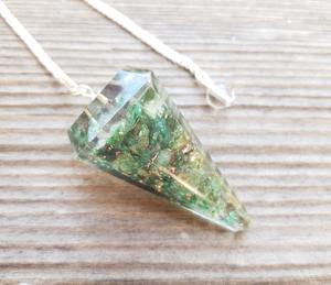 Agate élégante offre Orgonite verte radiesthésie pendule de guérison pierre précieuse sculptée avec Feng Shui Love Style vente en gros - Product Image 2