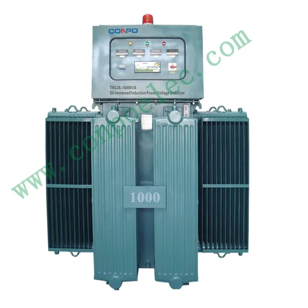 TNSJA-1000KVA Oil-immersed Induction (Brushless/Stepless) Three Phase Automatic Voltage Stabilizer Regulator AVR 380V/400/415V