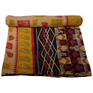 Venta al por mayor patchwork kantha edredón hecho a mano kantha edredón reversible Manta - Product Image 1