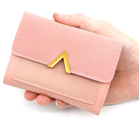 Dompet kartu kredit wanita, dompet saku depan Mini risleting dengan dompet koin gantungan kunci