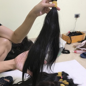ผมจริงชาวเวียดนามแท้สำหรับผู้บริจาคหนึ่งคนผมเรมี่ผมสีดำแบบไม่ผ่านกระบวนการผมต่อผมตรงขนาด8-32นิ้ว - Product Image 3