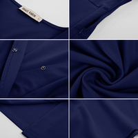 Robes moulantes unies pour femmes, à col en V, manches courtes, taille définie, fente au dos, style OEM