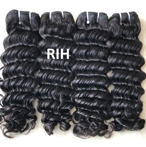 Extensiones de cabello humano virgen indio rizado, color natural, cutícula - Product Image 5