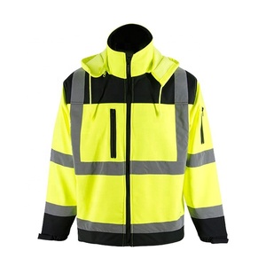 Wnab internacional de venta al por menor de cáscara suave tela reflectante de seguridad chaqueta - Product Image 1