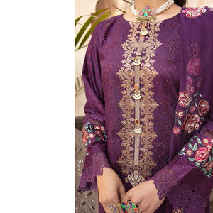 Vêtements ethniques broderie travail été pakistanais Salwar Kameez 1/3 pelouse Collection couleur personnalisée Shalwar Kameez costume - Product Image 5