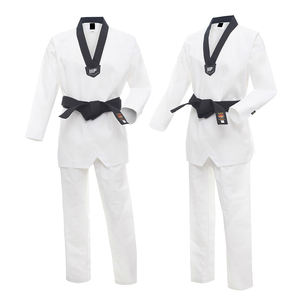 WTF Dobok Taekwondo uniforme Dobok Kukkiwon Corea Taekwondo Dobok con tela especial de algodón negro - Product Image 1