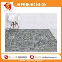 Tapis Shahkar, exportateur indien, tapis moderne en peluche tissé à la main, motif chevron, laine mélangée, soie artificielle, décoration de luxe pour la maison, nouveauté
