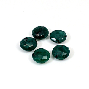 Lote al por Mayor de 5 Piezas de Piedras Preciosas de Corindón Esmeralda con Corte Briolette Redondo de 8 mm, 13.35 Quilates, Piedras Sueltas Naturales en Modelo IG19492 de Ishu Gems - Product Image 2