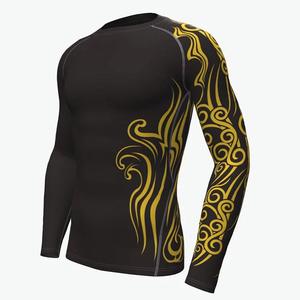 Venta al por mayor logotipo totalmente personalizable sublimado de manga larga Rash Guard personalizado Rush Guard para MMA y BJJ Unisex Adultos - Product Image 1