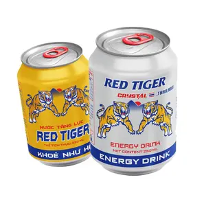 Vietnam Top Supplier Energy Drink OEM Brand Red Tiger Taurined Energy Drinks