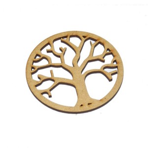 100% Velvet Jewelry Bag Customiz Wooden Tree of Life <b>Coaster</b> - Product Image 1