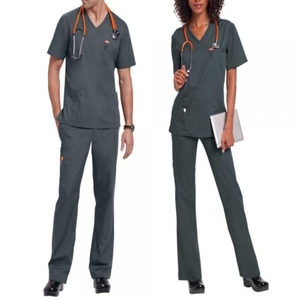 Uniforme d'hôpital, ensembles de blouses médicales unisexes, vêtements de travail pour infirmières, de haute qualité, tendance, col en V, polyester/coton - Product Image 5