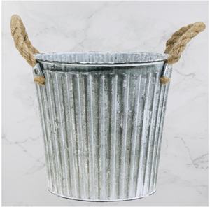 Cubo de flores de jardín decorativo galvanizado - Product Image 4