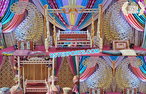 Pakistanais mariage Sangeet scène balançoire traditionnelle musulmane Nikah Mehndi scène balançoire Antique pakistanaise Heena fête balançoire ensemble USA - Product Image 3