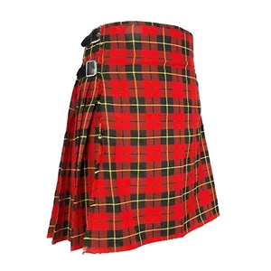 Kilt Mannen Gemaakt Van Wallace Tartan 5 Yard, 8 Yard,