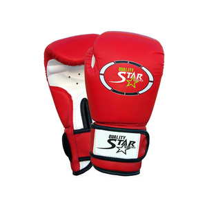 ถุงมือมวยมืออาชีพถุงมือหนังสังเคราะห์ในสีแดงและสีขาวที่กำหนดเองถุงมือมวย - Product Image 2