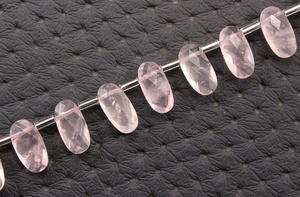 19 pièces de pierres précieuses en Quartz Rose naturel à facettes, perles de forme ovale 2020 vente en gros fabricant authentique de haute qualité - Product Image 5