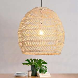 โคมไฟระย้าทำจากหวายดีไซน์ใหม่,โคมไฟแบบแขวนทำมือใช้งานสะดวกสำหรับการตกแต่งแบบโฮมสเตย์ - Product Image 5