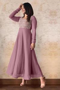 ชุดราตรียาวพิมพ์ลายดอกไม้สำหรับผู้หญิง,เสื้อคลุมทำจากผ้าคอตตอนพิมพ์ลาย Jaipuri - Product Image 6