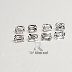 Diamant blanc de G H I couleur 0.70 à 0.79 carats poli en vrac VVS clarté forme émeraude coupe fantaisie avec certificat IGI bijoux - Product Image 1