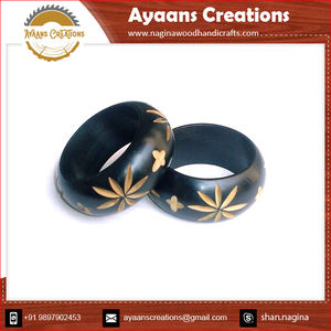 2022 Latest Arrival High Quality Unfinished <b>Wooden</b> <b>Bangles</b> Eco-Friendly Wholesale Impressive Unisex Classic Hexagon Number - Product Image 2