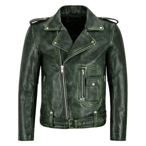 Nouvelle veste de moto en cuir réversible à fermeture éclair pour homme Best Brando - élégante, coupe-vent et respirante - Product Image 1