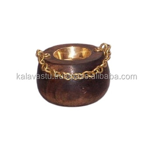 Quemador de incienso y carbón hecho a mano de latón con base de madera y taza de latón, soporte para aromaterapia con incienso. - Product Image 6